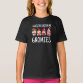 T-shirt Je M'Accroche Avec Mes Gnomies | Christmas Gnome T (Devant)