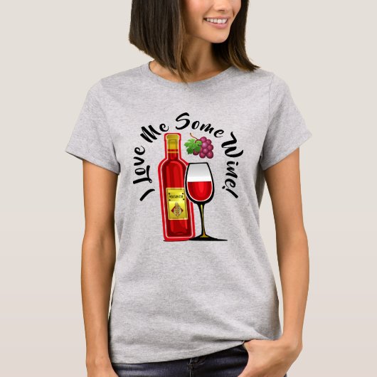 T-shirt Je M'Aime Un Peu De Vin (Devant)