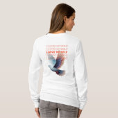 T-shirt Je m'aime une citation de colombe (Dos entier)