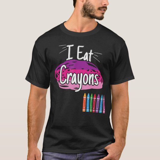 T-shirt Je mange Crayons Crayon (Devant)