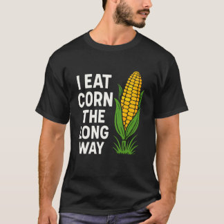 T-shirt Je mange du maïs de manière drôle façon rétro de l