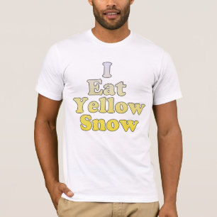 T-shirt Je mange la neige jaune