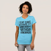 T-shirt Je mange le gâteau (Devant entier)