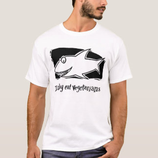 T-shirt Je mange seulement des végétariens