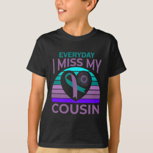 T-shirt Je Manque Mon Coeur Cousin Tournesol Sensibilisati