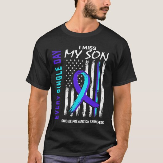 T-shirt Je Manque Mon Fils Sensibilisation À La Prévention (Devant)