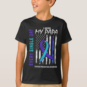 T-shirt Je Manque Mon Papa Suicide Sensibilisation Prévent
