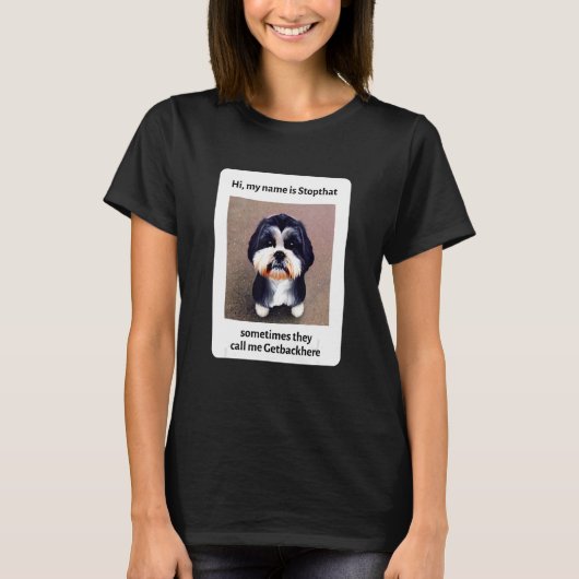 T-shirt Je M'Appelle Stopthat Drôle Hyper Shih Tzu Proprié (Devant)