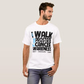 T-shirt Je marche pour la conscience de cancer de la (Devant entier)