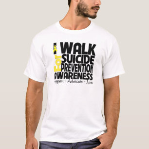 T-shirt Je marche pour la conscience de prévention de