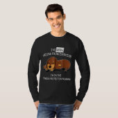 T-shirt Je Me Cache De L'Exercice-Dachshund Chien (Devant entier)