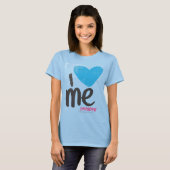 T-shirt Je Me Coeur Aqua (Devant entier)