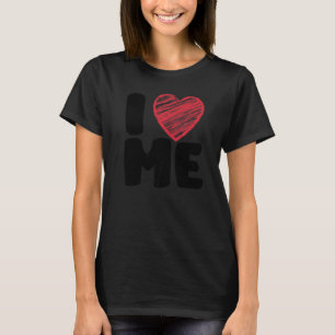 T-shirt Je Me Coeur Moi-Même Amour Personne Simple Plaisan