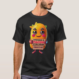 T-shirt Je me demande si les tacos me pensent un jour