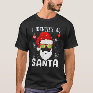 T-shirt Je Me Identifie Comme Père Noël Funny Pajamas De N