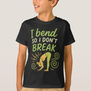 T-shirt Je me plie pour ne pas casser Graphique de Yoga et