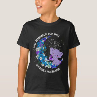 T-shirt Je me rappellerai pour vous Alzheimer Awareness El