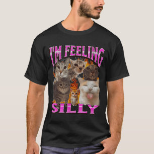 T-shirt Je me sens drôle Mème de chat drôle Bootleg Graphi