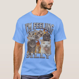 T-shirt Je me sens idiot drôle chat mème contrefaçon homme