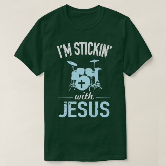 T-shirt Je Me Sticule Avec Jésus Christian Drummer (Design devant)