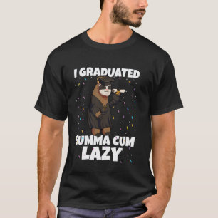 T-shirt Je me suis diplômé Summa Cum Paresseux Drôle de Pa
