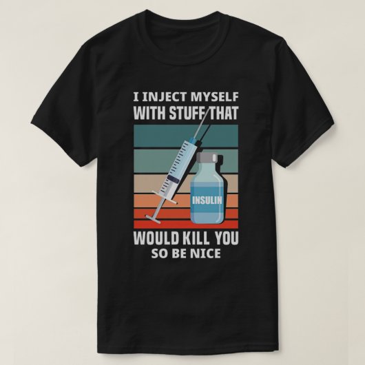 T-shirt Je Me Suis Injecté Avec Des Choses T1D Sensibilisa (Design devant)