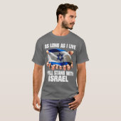 T-shirt Je me tiendrai avec l'Israël ! (Devant entier)