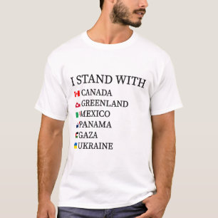 T-shirt Je me tiens avec Canada Groenland Mexique Panama G