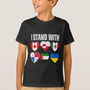T-shirt Je me tiens avec Canada Groenland Mexique Panama G