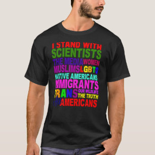 T-shirt Je me tiens avec chemise persister résister manife