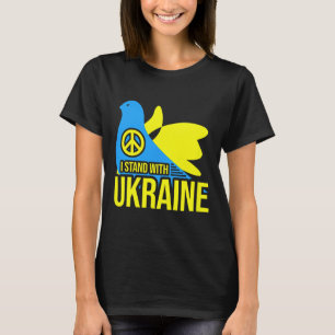 T-shirt Je me tiens avec la chemise de l'Ukraine Drapeau d