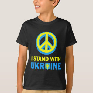 T-shirt Je me tiens avec la chemise Ukraine drapeau ukrain