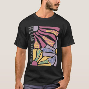 T-shirt Je me tiens avec le Canada Groenland Mexique Panam