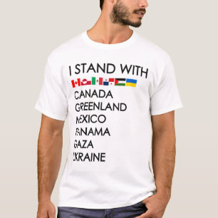 T-shirt Je me tiens avec le Canada Groenland Mexique Panam