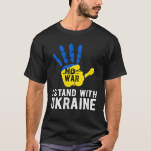 T-shirt Je me tiens avec le drapeau de l'Ukraine Sos Ukrai