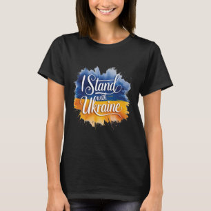 T-shirt Je me tiens avec l'Ukraine soutien patriotique pai