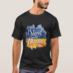 T-shirt Je me tiens avec l'Ukraine soutien patriotique pai