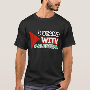 T-shirt JE ME TIENS AVEC PALESTINE Black