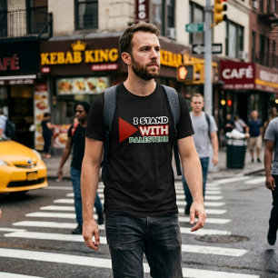 T-shirt JE ME TIENS AVEC PALESTINE Black