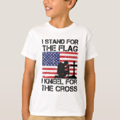 T-shirt Je me tiens pour le Drapeau Kneel pour le Drapeau (Devant)