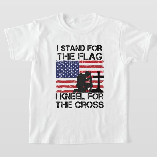 T-shirt Je me tiens pour le Drapeau Kneel pour le Drapeau (Poser)