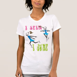 T-shirt je me tourne saute la pièce en t de patinage de