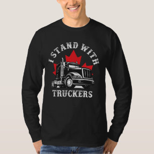 T-shirt Je Me Trouve Avec Des Camions Canadiens