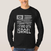T-shirt Je Me Trouve Avec Le Drapeau Israélien Patriotique (Devant)