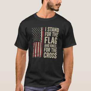 T-shirt Je Me Trouve Pour Le Drapeau Et Le Kneel Pour La C