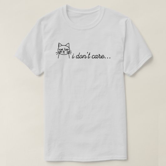 T-Shirt "Je m'en fiche" (Design devant)