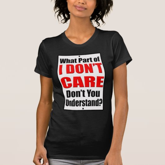 T-shirt Je m'en fiche (Devant)