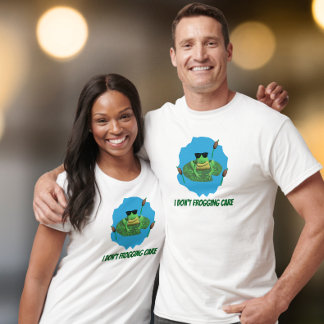 T-shirt Je m'en fiche complètement Grenouille