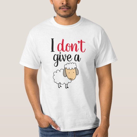 T-shirt Je m'en fiche d'une brebis (Devant)