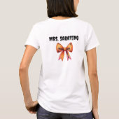 T-shirt Je m'en fiche, enseignant Orange bow custom (Dos)